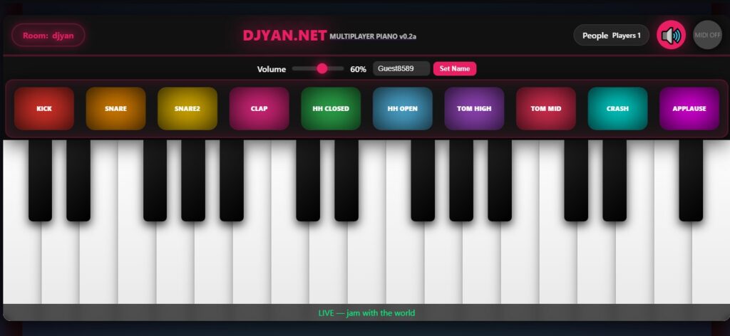 OBS Multiplayer Piano with MIDI support