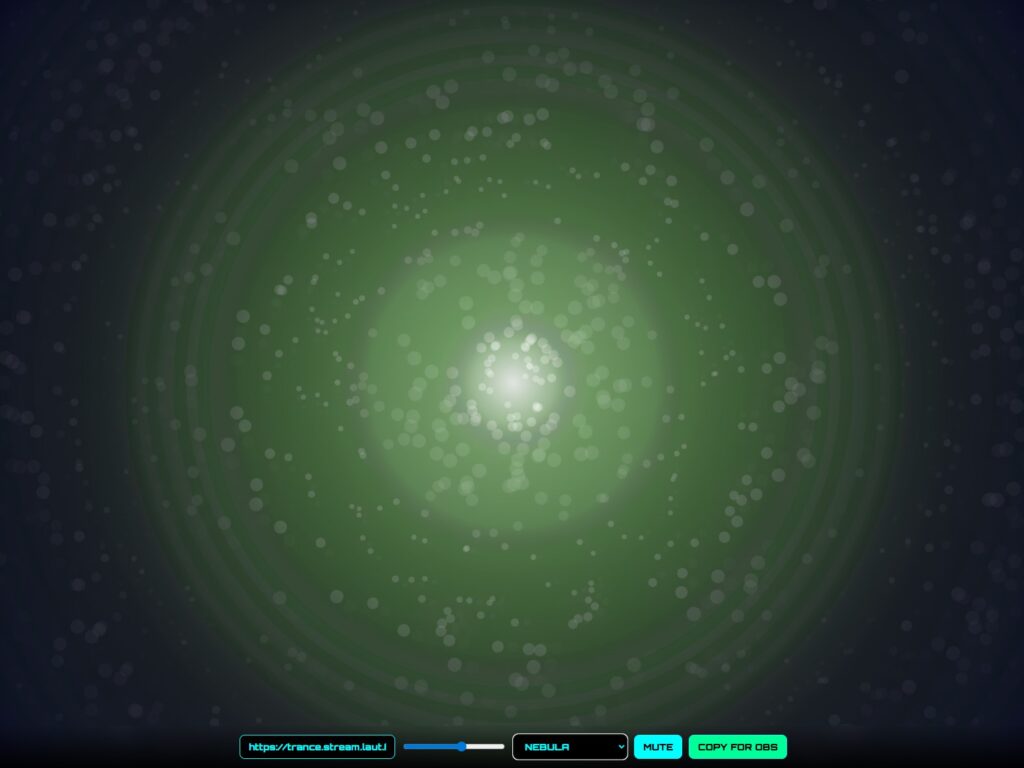 Realtime audio stream visualizer for OBS and any other html5 capable devices or browsers. No Install needed - plug and play.