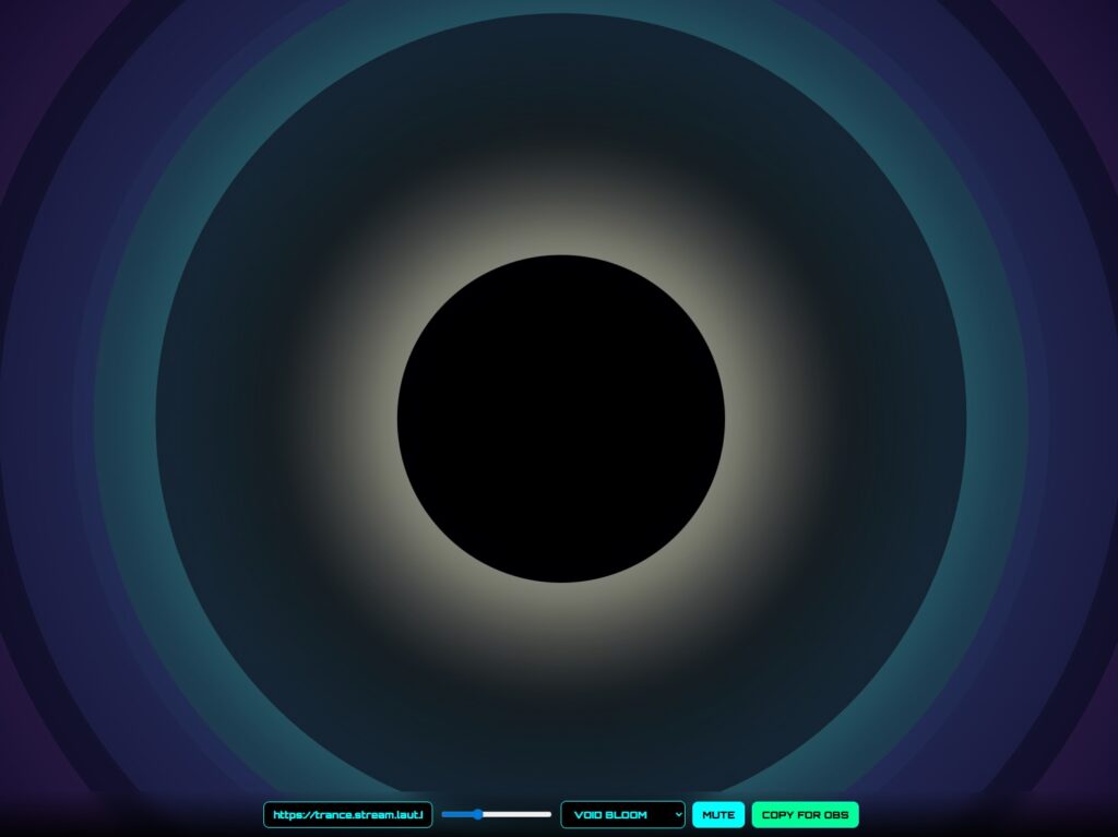 Realtime audio stream visualizer for OBS and any other html5 capable devices or browsers. No Install needed - plug and play.